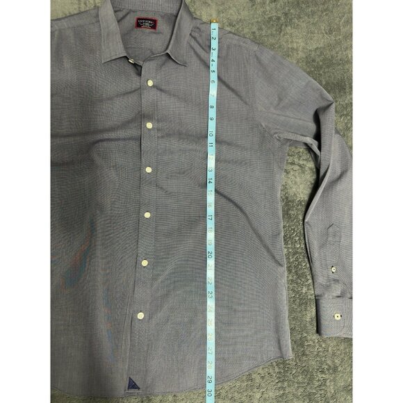 UNTUCKit Mens Shirt XL Blue Wrinkle Free LS Orville Button Up Cotton Collared - Picture 4 of 12